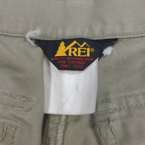 Vintage REI Pants Mens 36 Green Convertible Zip Off Hiking Safari Travel - Picture 8 of 9
